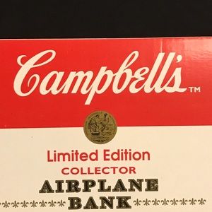 1992 LIMITED EDITION Campbells Soup Die-cast Vintage Airplane Bank